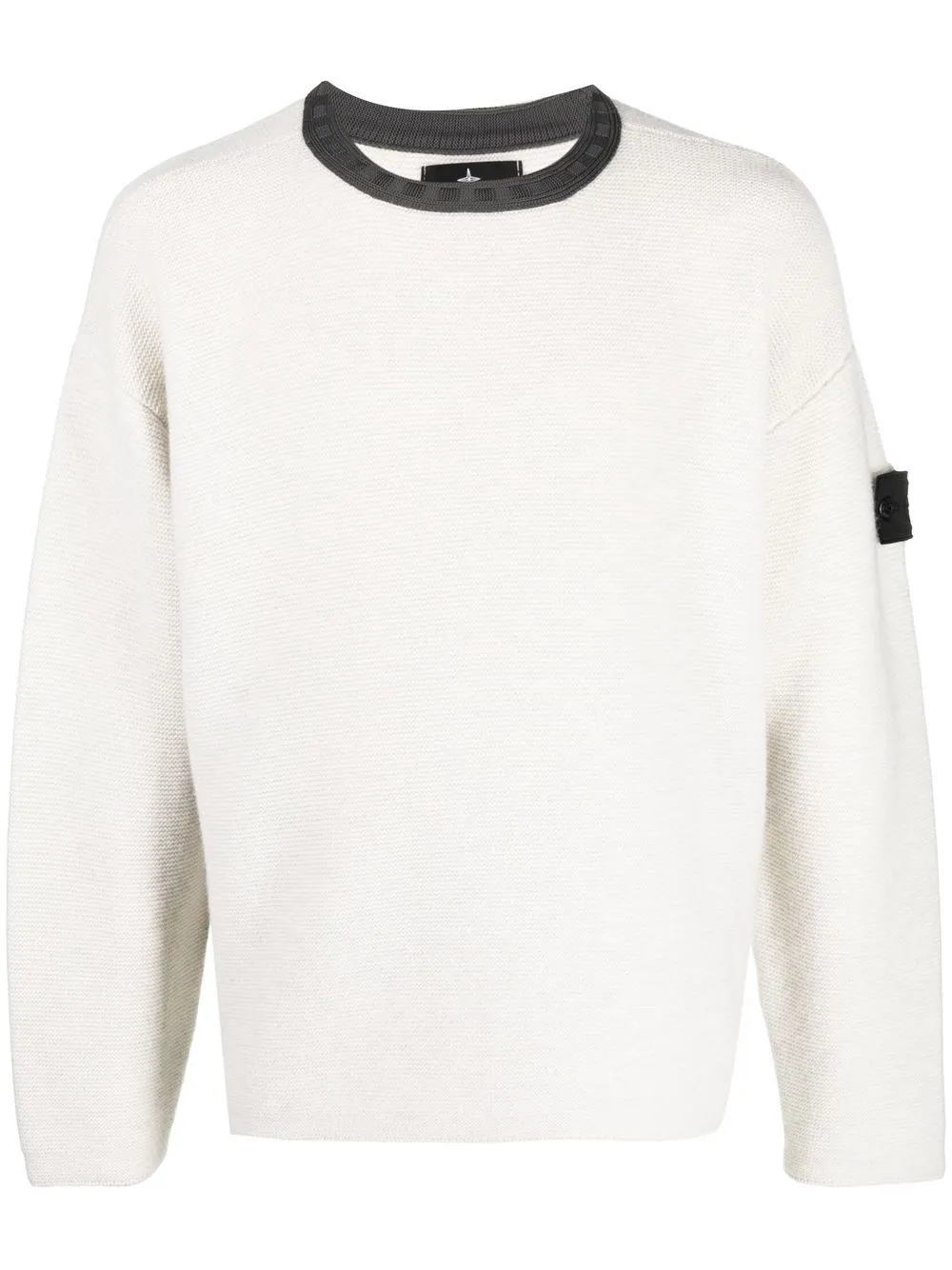 

Stone Island Shadow Project Compass-motif wool jumper - Blanco