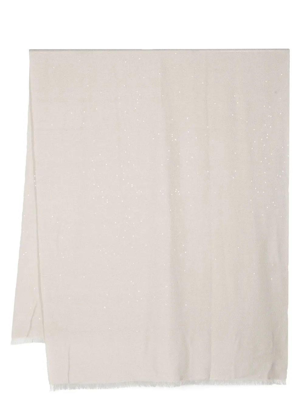 

Brunello Cucinelli sequin-embellished knitted scarf - Neutrals
