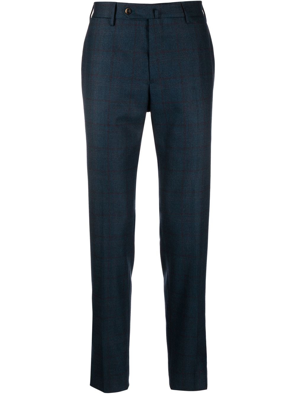 

PT Torino check-pattern tailored trousers - Blue