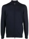 BOSS zip-up virgin-wool sweater - Blue