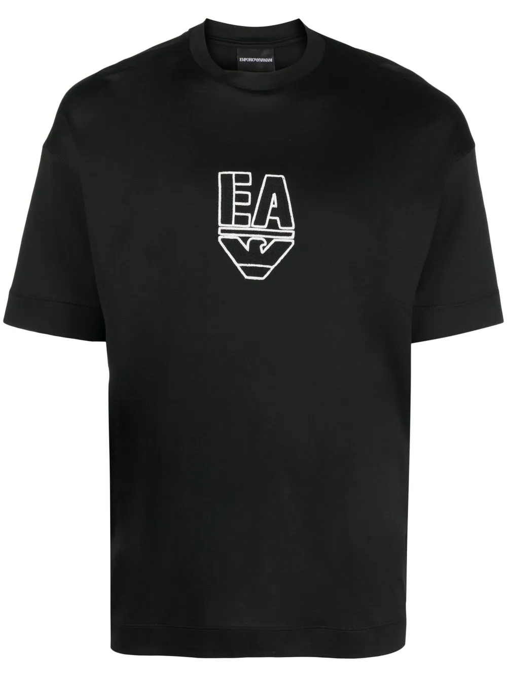 

Emporio Armani playera con logo bordado - Negro