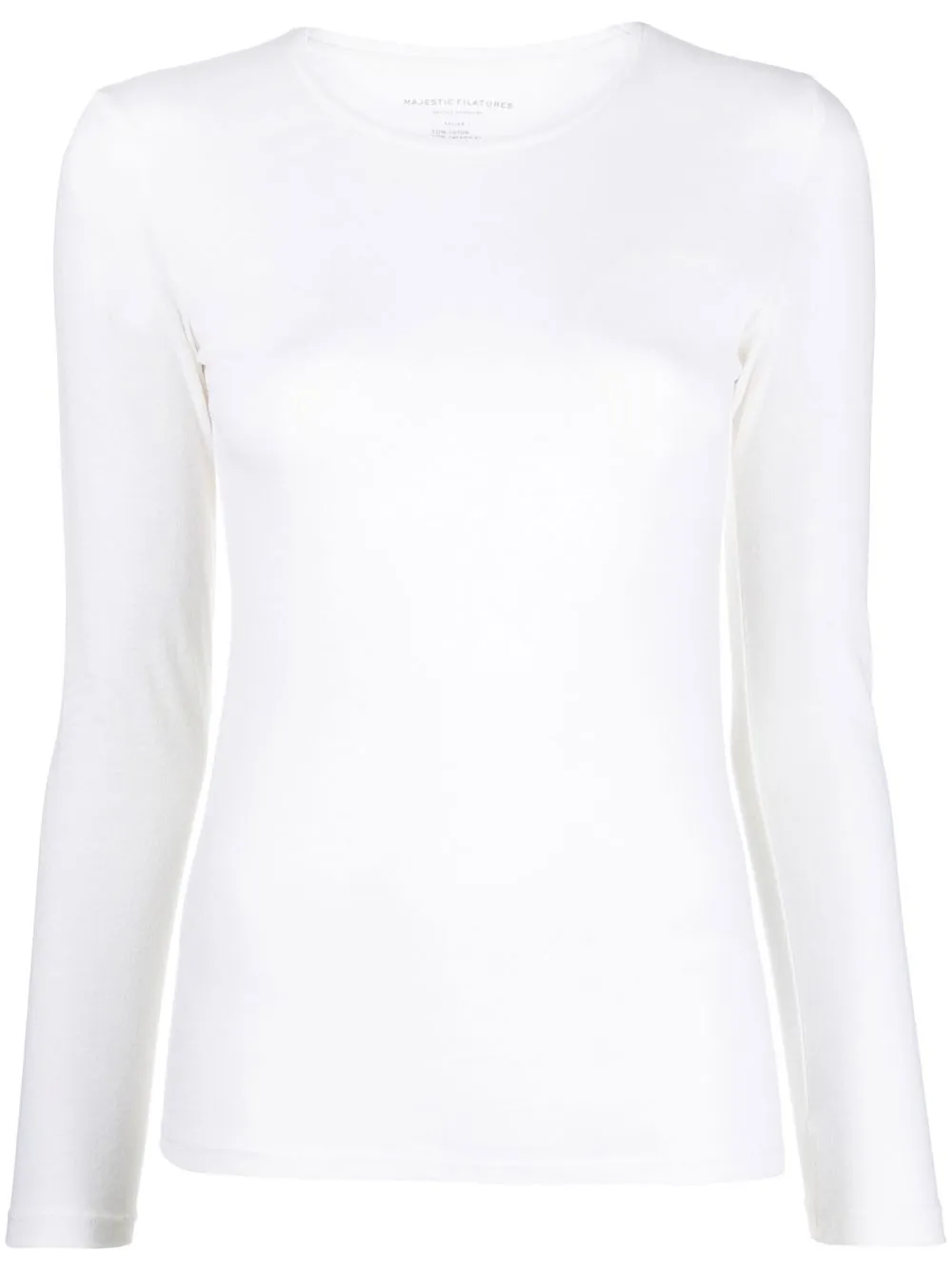 

Majestic Filatures top de cachemira manga larga - Blanco