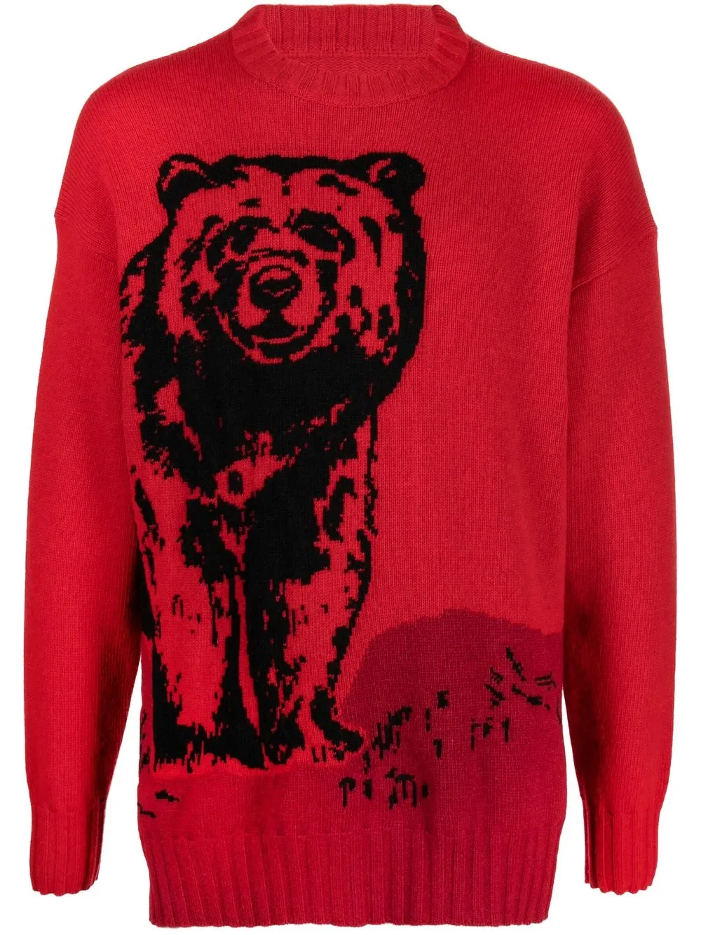 

Emporio Armani eagle intarsia-knit jumper - Red