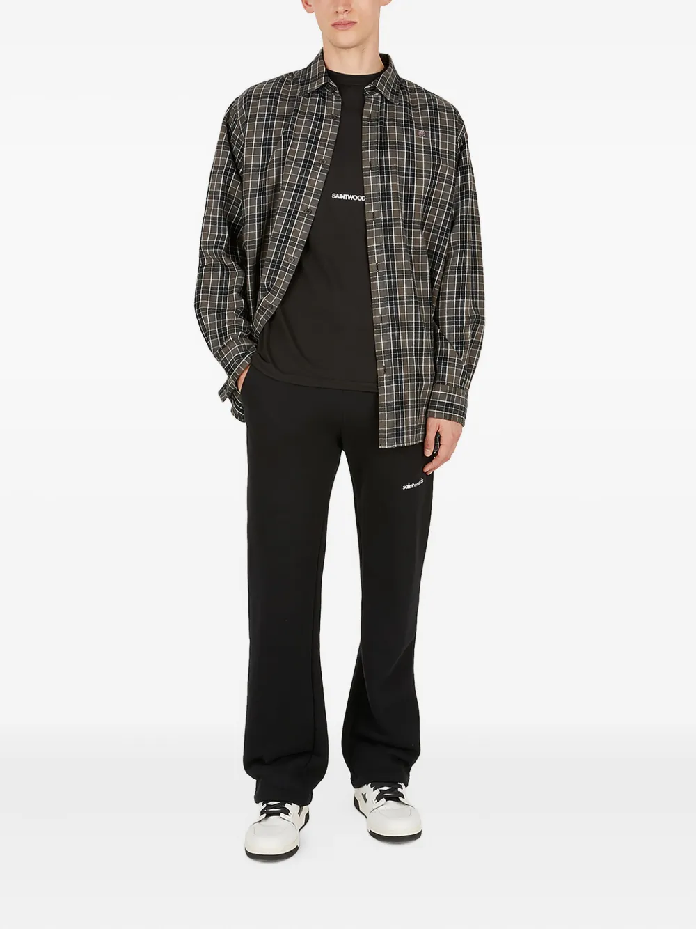 Saintwoods logo-detail track pants - Zwart
