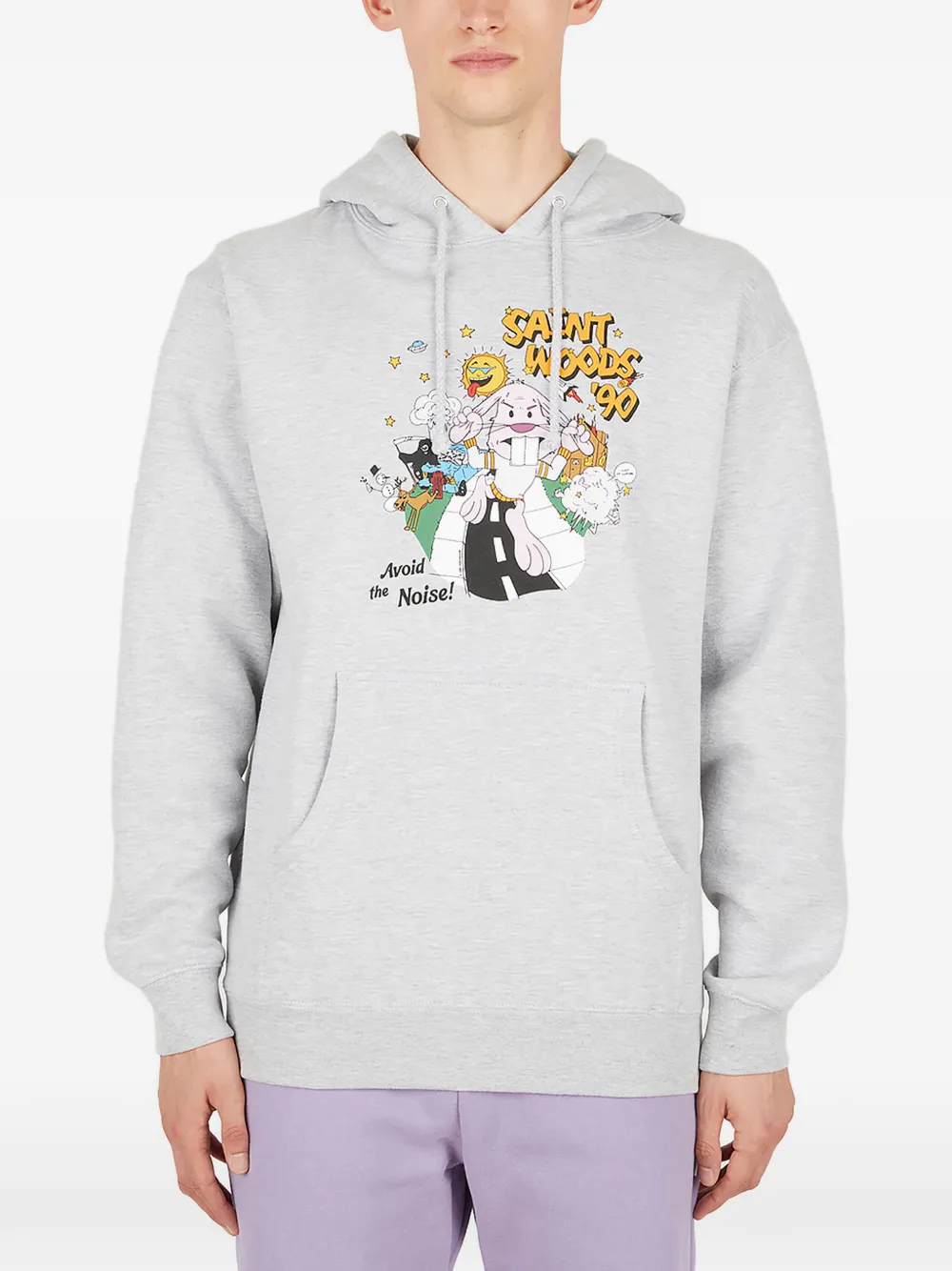 Saintwoods Hoodie mit Kängurutasche - Grau