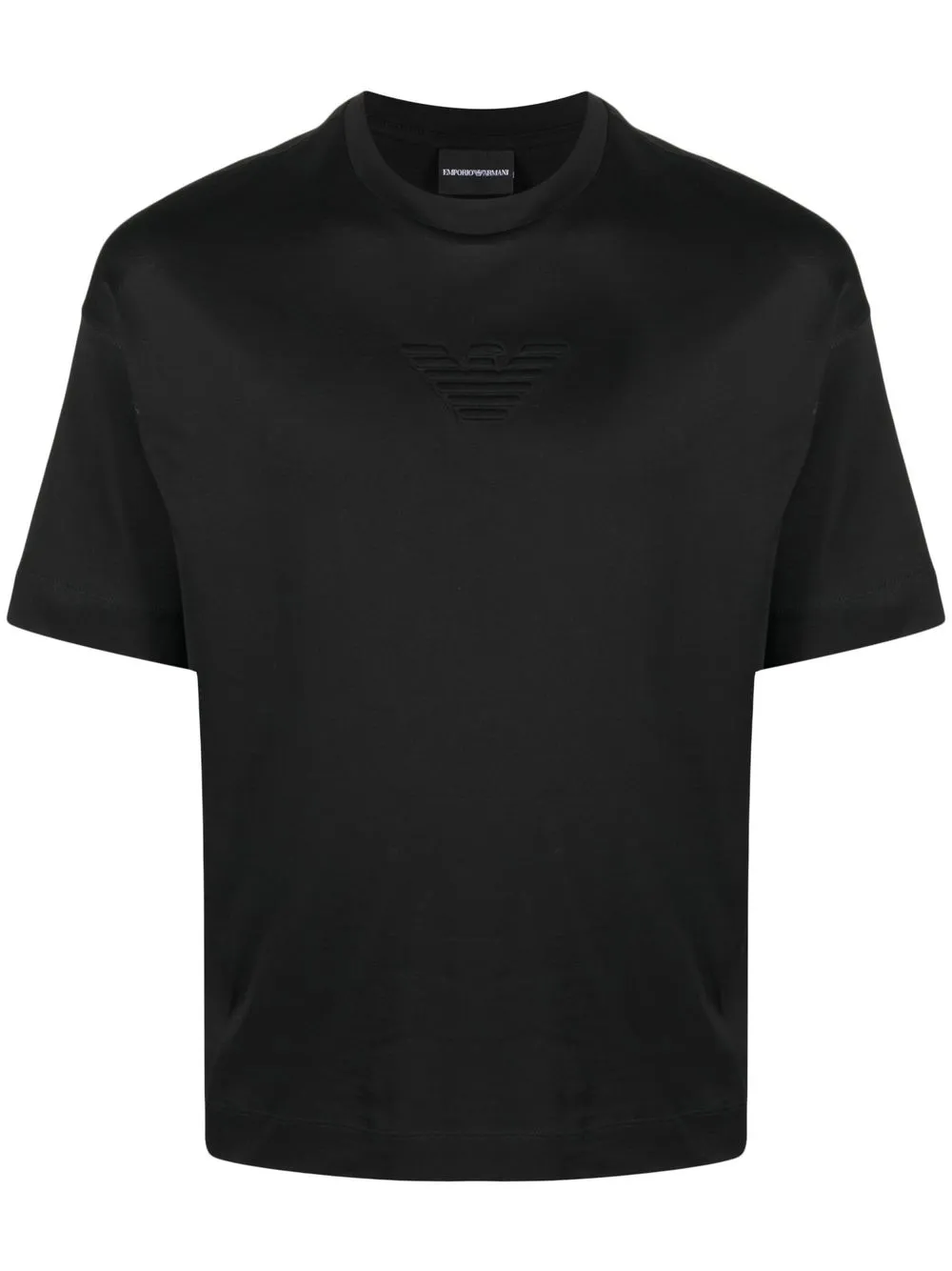 

Emporio Armani playera con logo en relieve - Negro