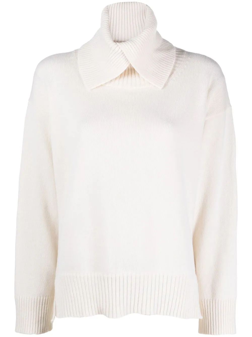 

Seventy wrap-collar knit jumper - Neutrals