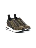 Philipp Plein Junior logo-embellished slip-on sneakers - Black
