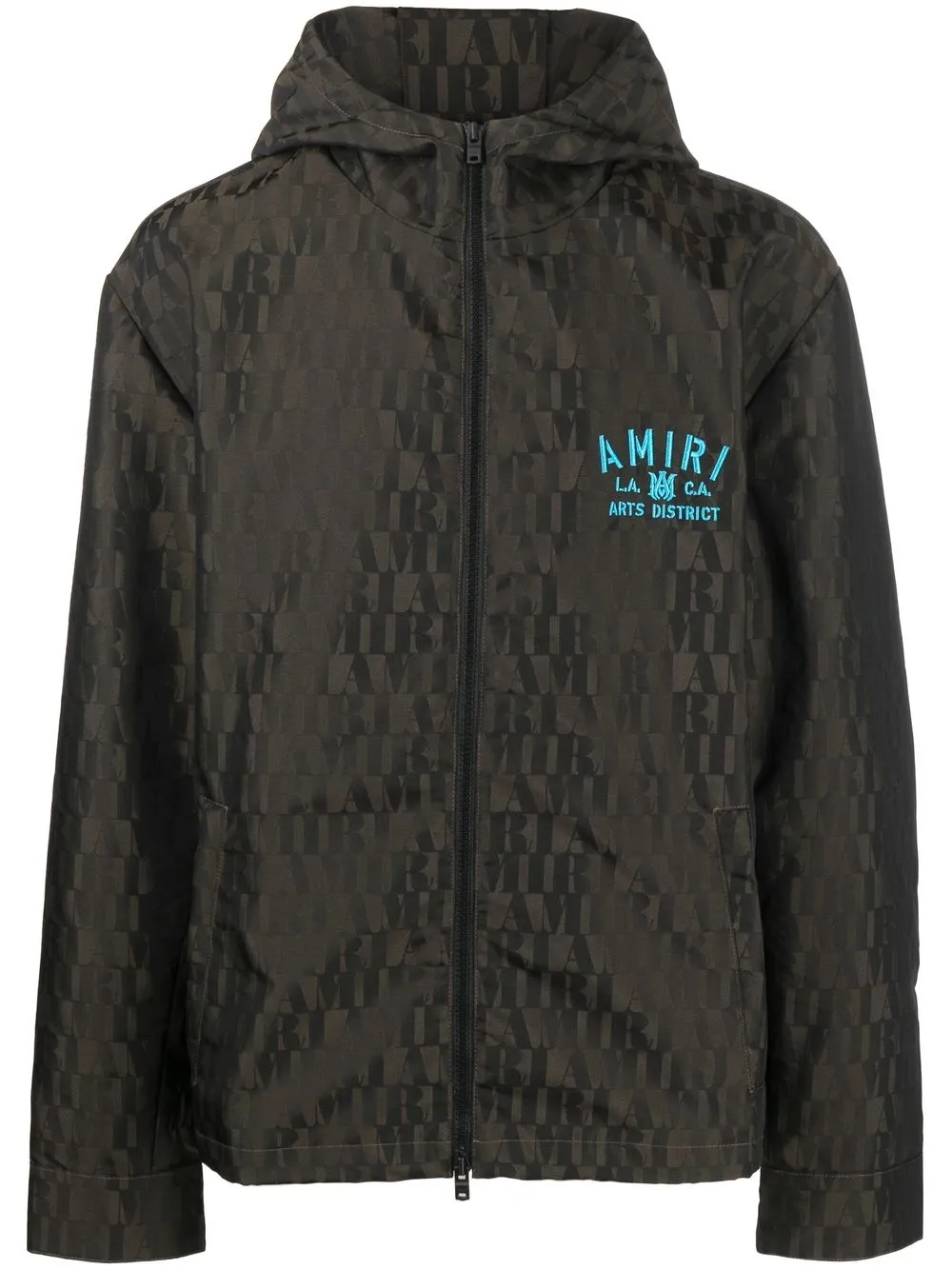 AMIRI monogram-print zip-up Sports Jacket - Farfetch