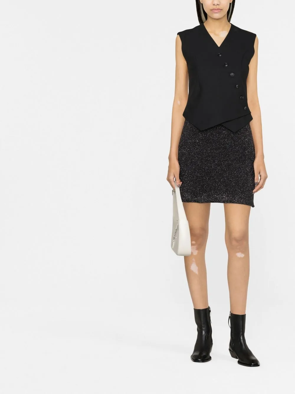 IRO High waist mini-rok - Zwart