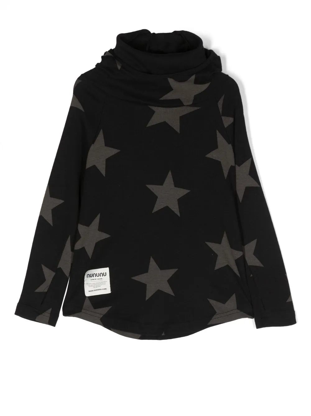 

Nununu top con estrella estampadas - Negro