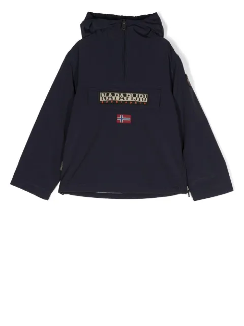 Napapijri Kids logo-patch hooded jacket