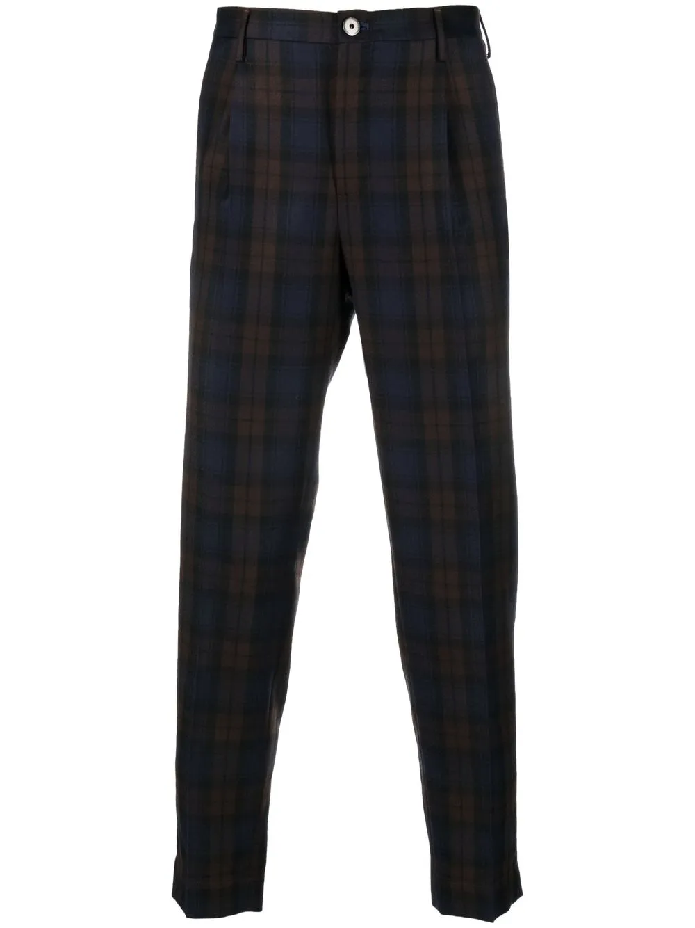 

Incotex checked cropped trousers - Blue