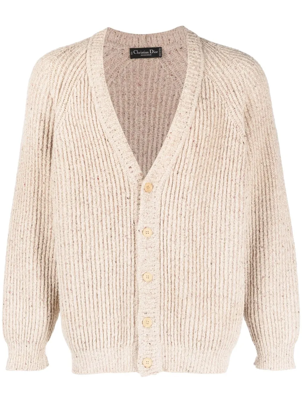 

Christian Dior 1990s pre-owned wool-blend cardigan - Neutrals