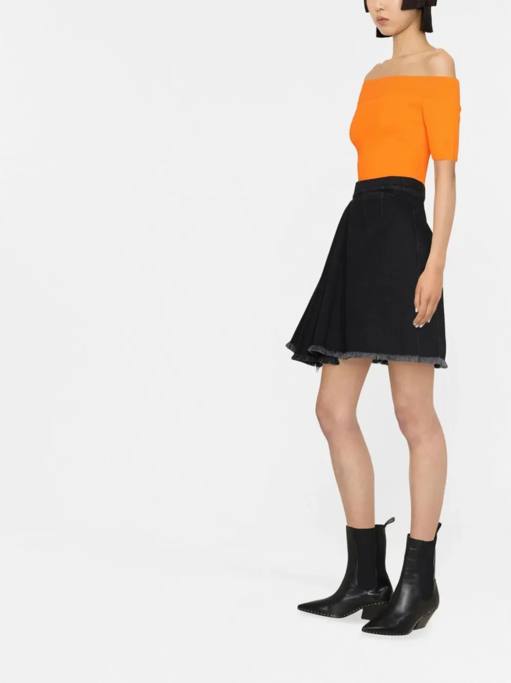 Alexander Mcqueen High-waisted A-line Skirt - Black 