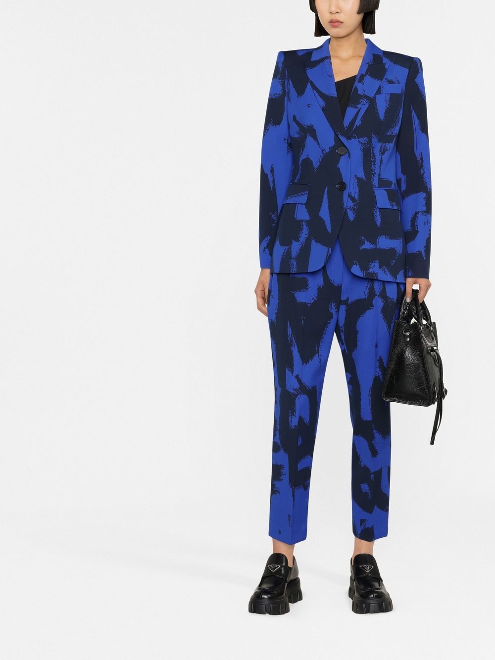 Alexander McQueen Blazer met grafische print - Blauw