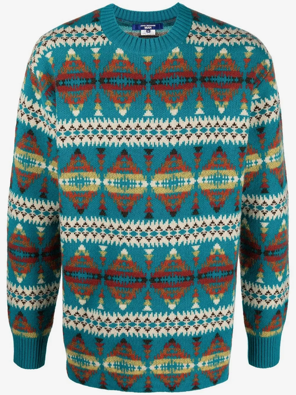 Junya Watanabe MAN intarsia-knit wool jumper | Blue | Image 1