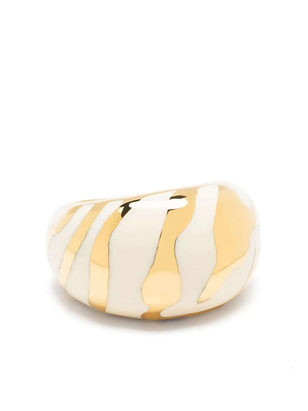 

Aurelie Bidermann Liwa enamel-detail ring - Gold