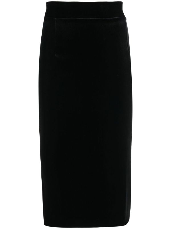 Long velvet cheap pencil skirt