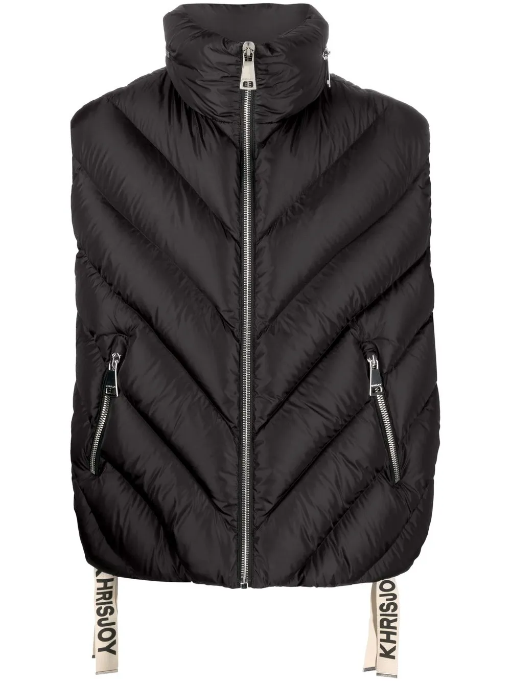 

Khrisjoy logo-drawstring padded gilet - Black