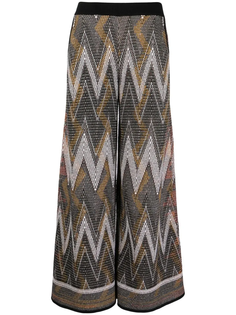 

Missoni zigzag woven wide-leg trousers - Black