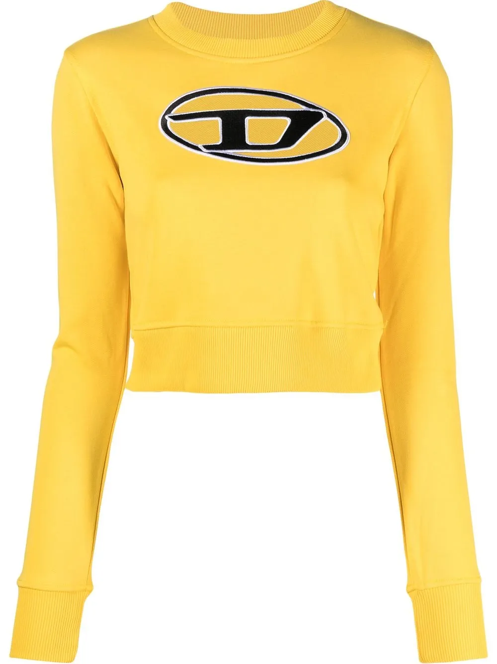 

Diesel sudadera corta con aplique del logo - Amarillo