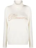 Blumarine logo-lettering rollneck jumper - Neutrals