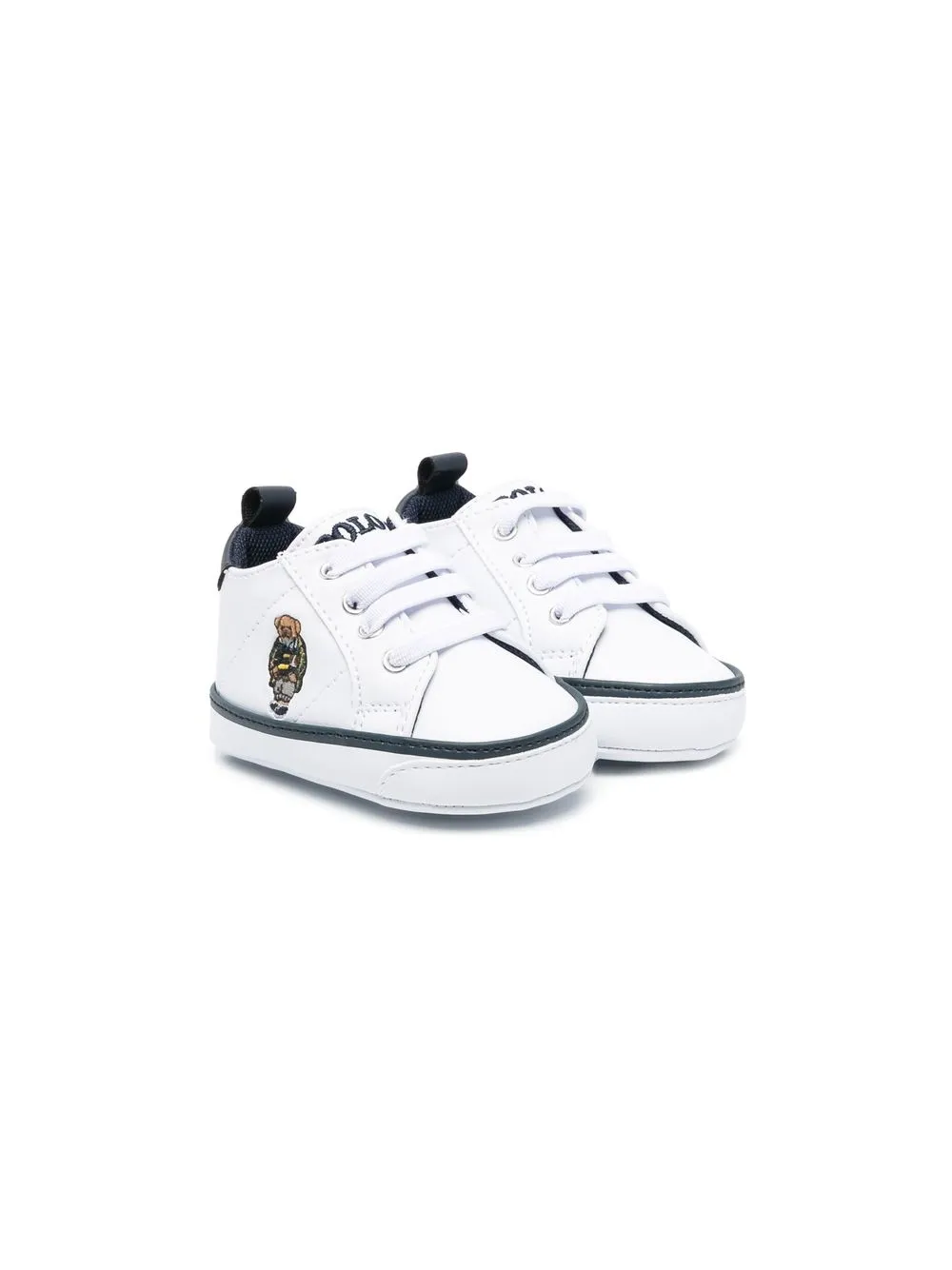 

Ralph Lauren Kids tenis con motivo Polo Bear - Blanco