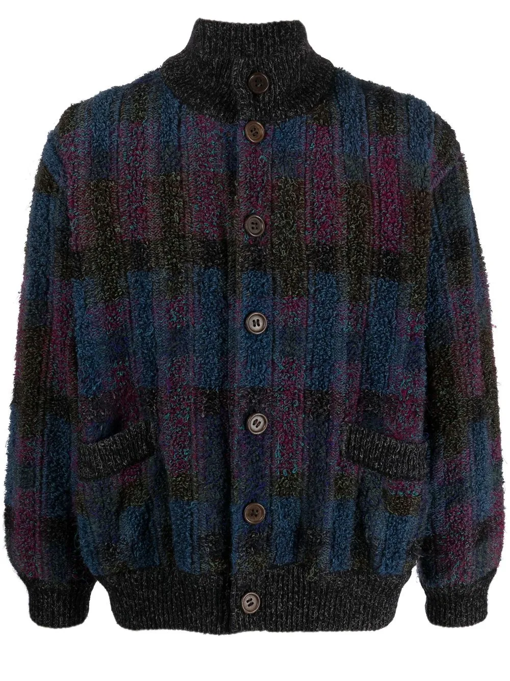 

Missoni Pre-Owned 1980s plaid reversible jacket - Blue