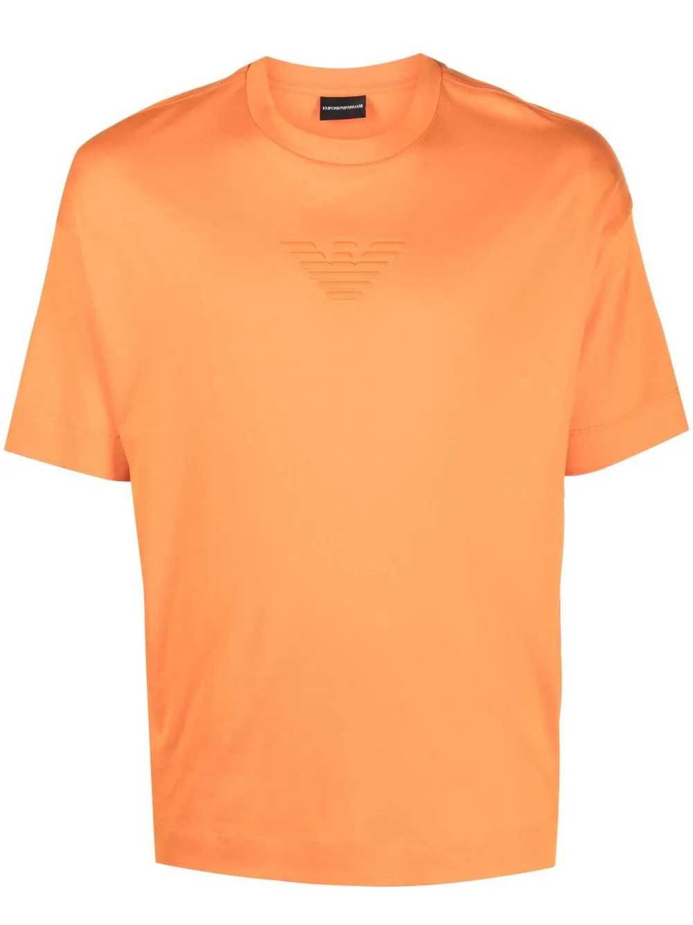 

Emporio Armani playera con logo en relieve - Naranja