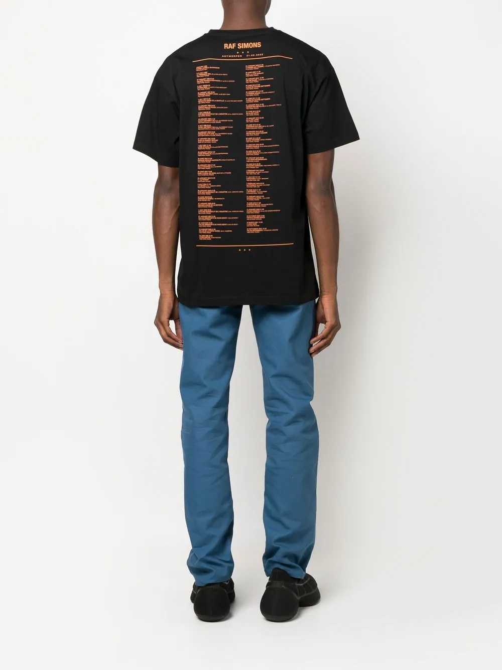 Shop Raf Simons Slogan-print Crew-neck T-shirt In Schwarz