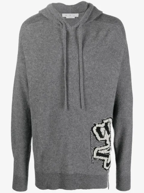 Off-White hoodie tejido en intarsia 