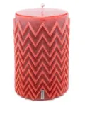 Missoni Home zigzag-embossed candle - Red