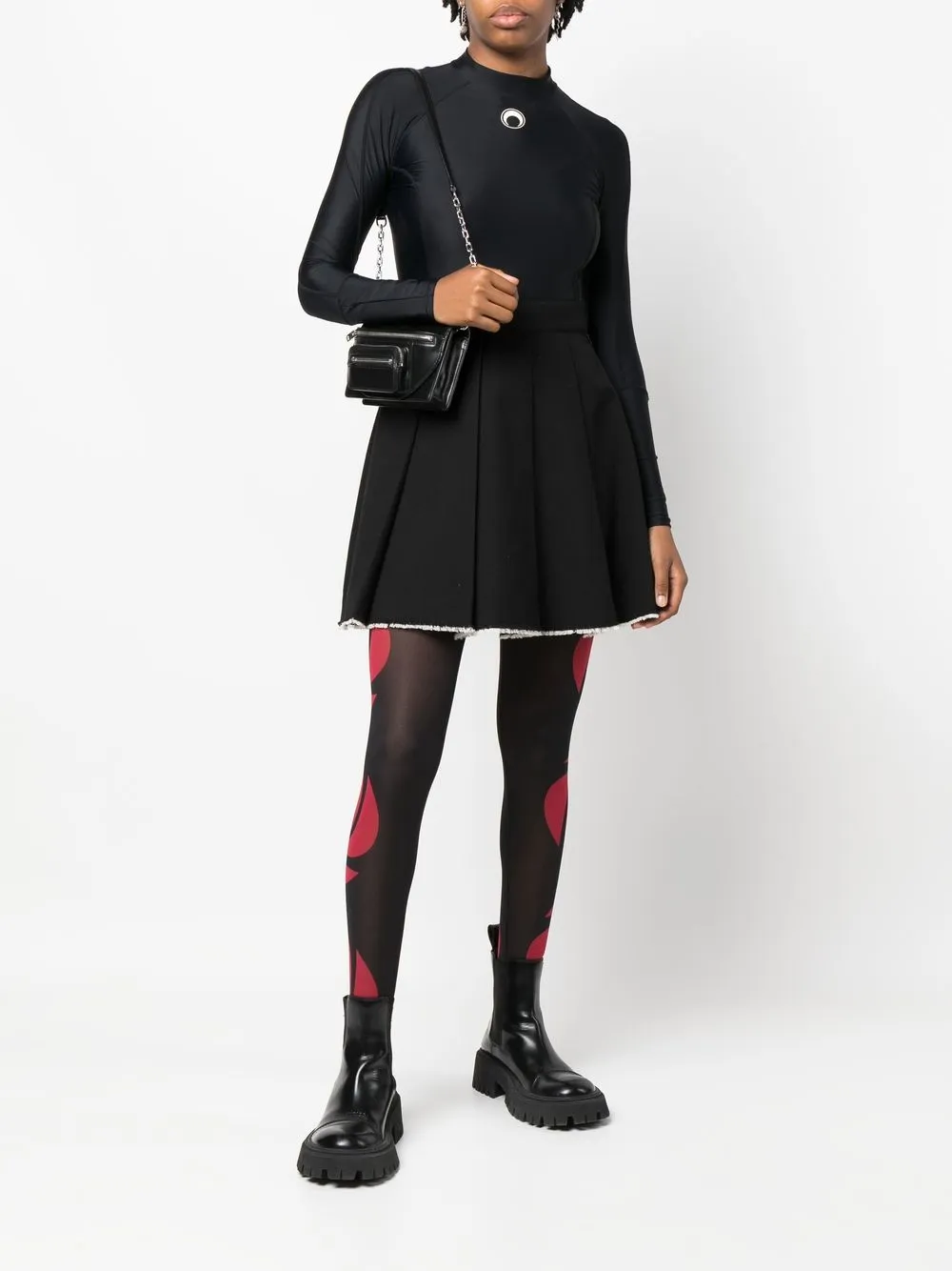 Chopova Lowena Legging met abstracte print - Zwart
