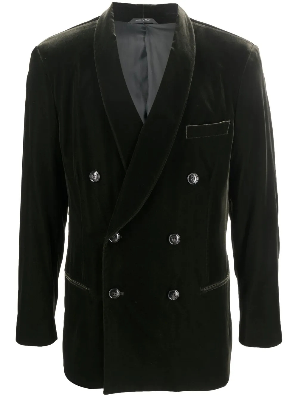 

Giorgio Armani blazer de terciopelo con doble botonadura - Verde