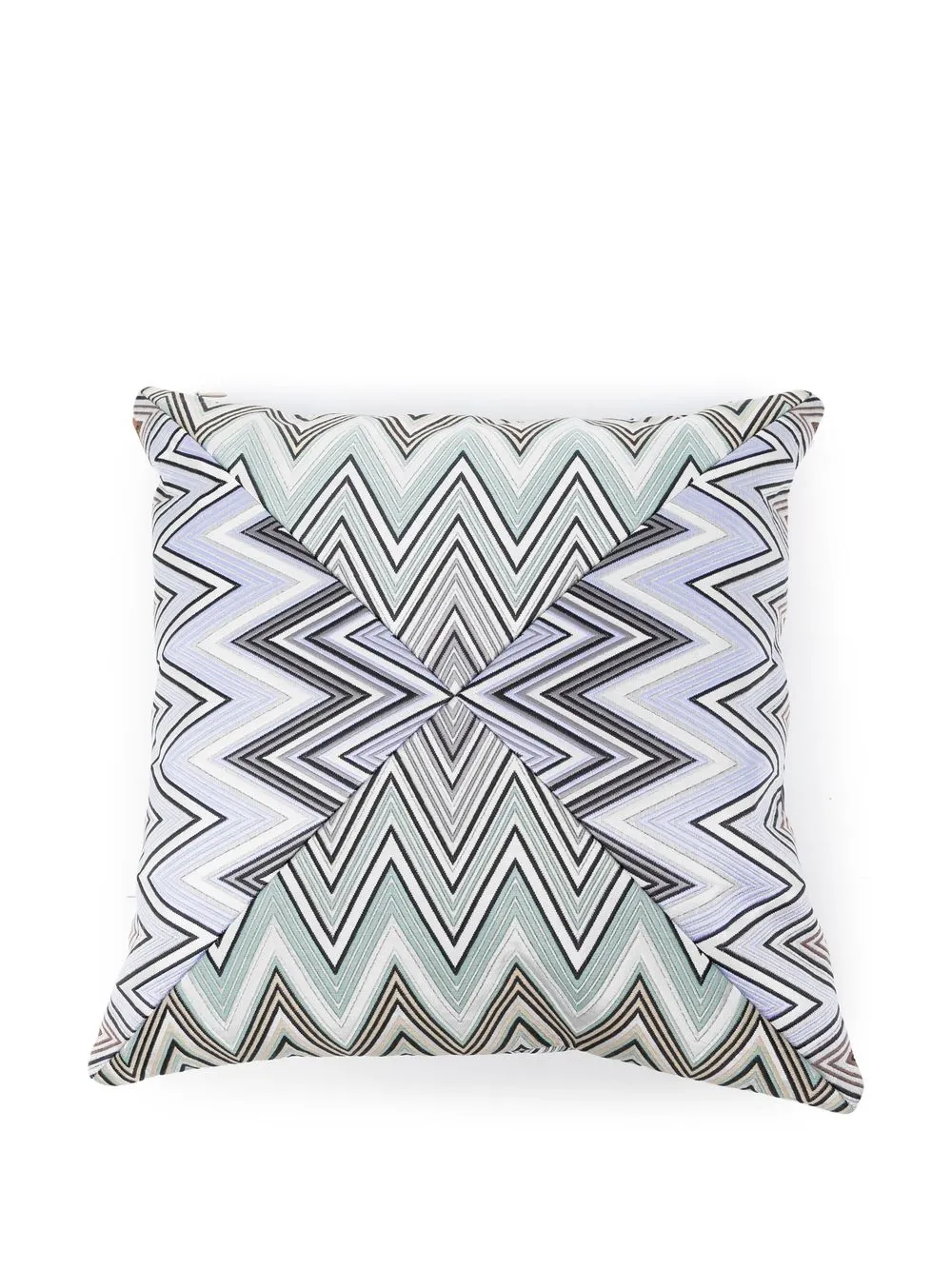 Shop Missoni Birmingham Zigzag-jacquard Cushion In Blau