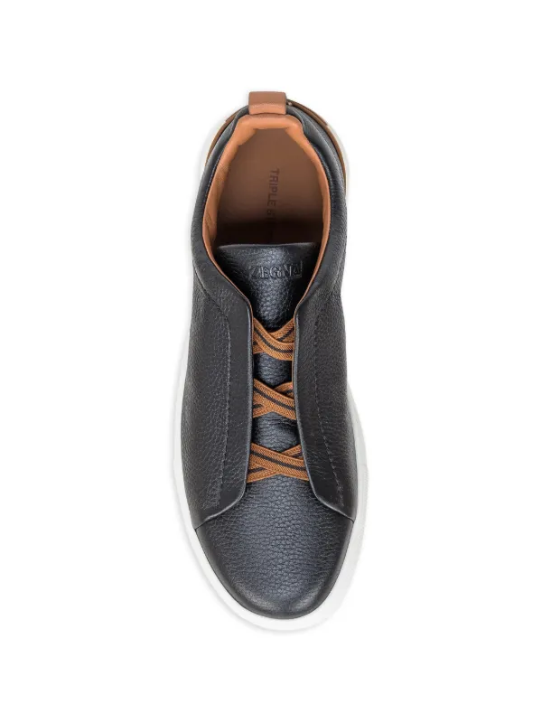 オーリー（感謝）/4 Zegna Triple Stitch low-top Sneakers | Blue | FARFETCH ZA