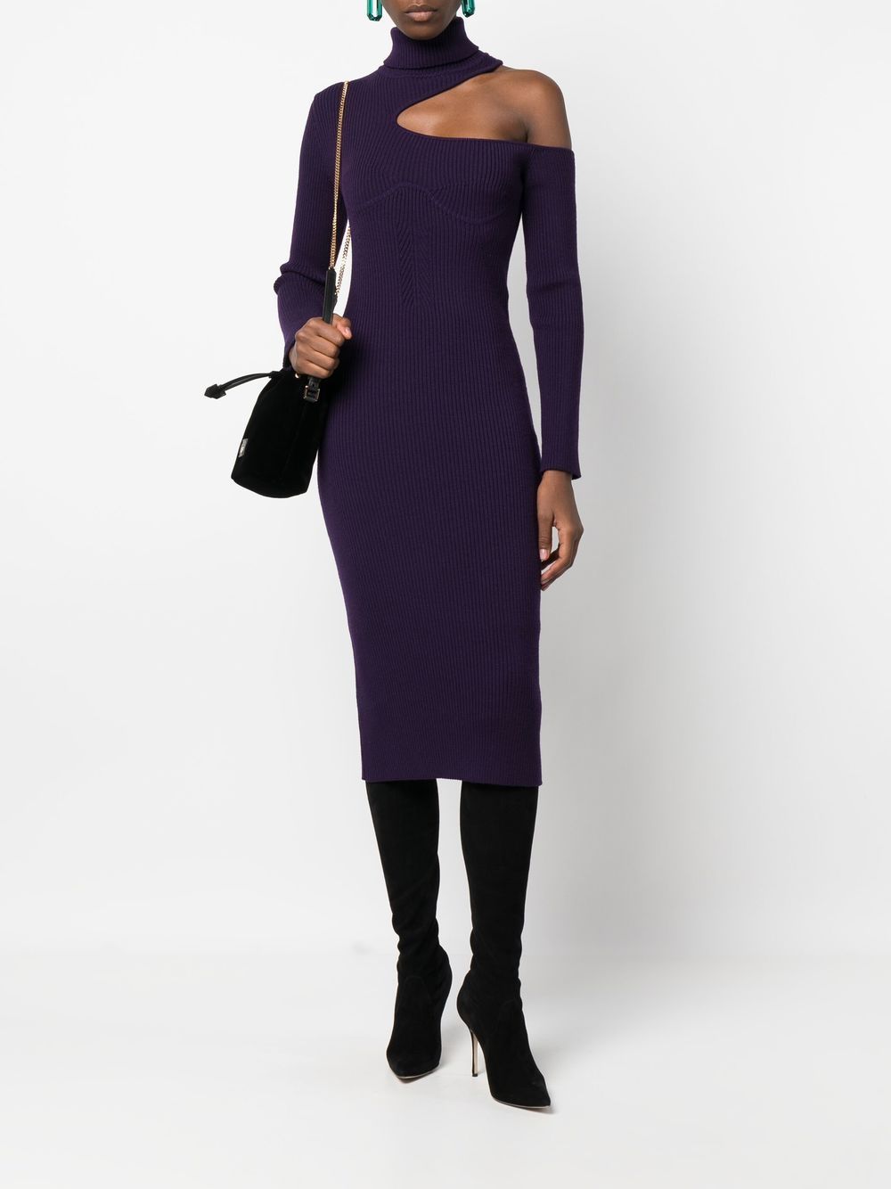 

TOM FORD vestido estilo suéter con aberturas - Morado