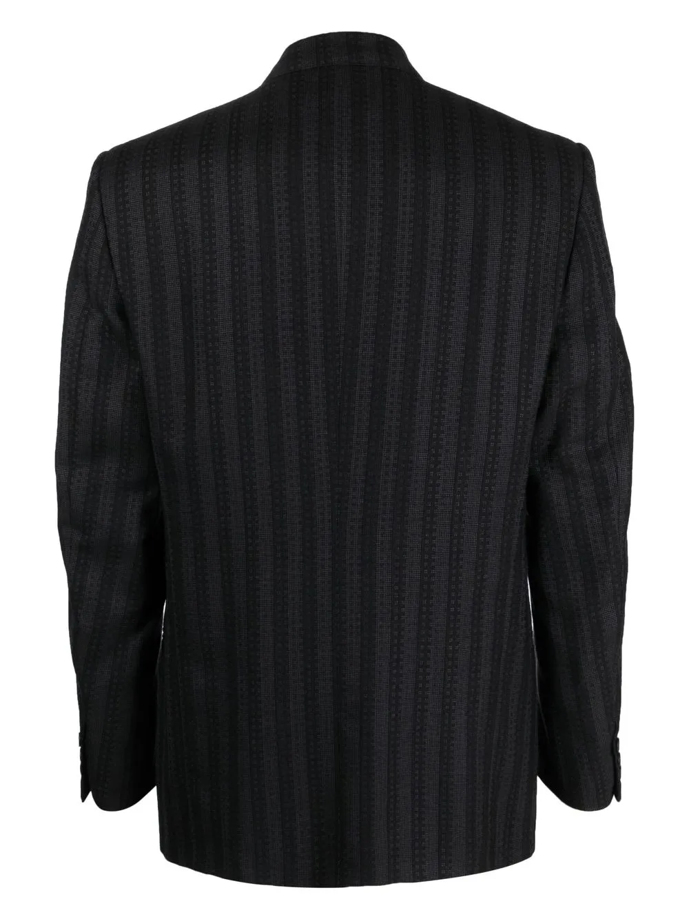 Valentino Garavani Pre-Owned 1990s blazer met tonale strepen - Zwart