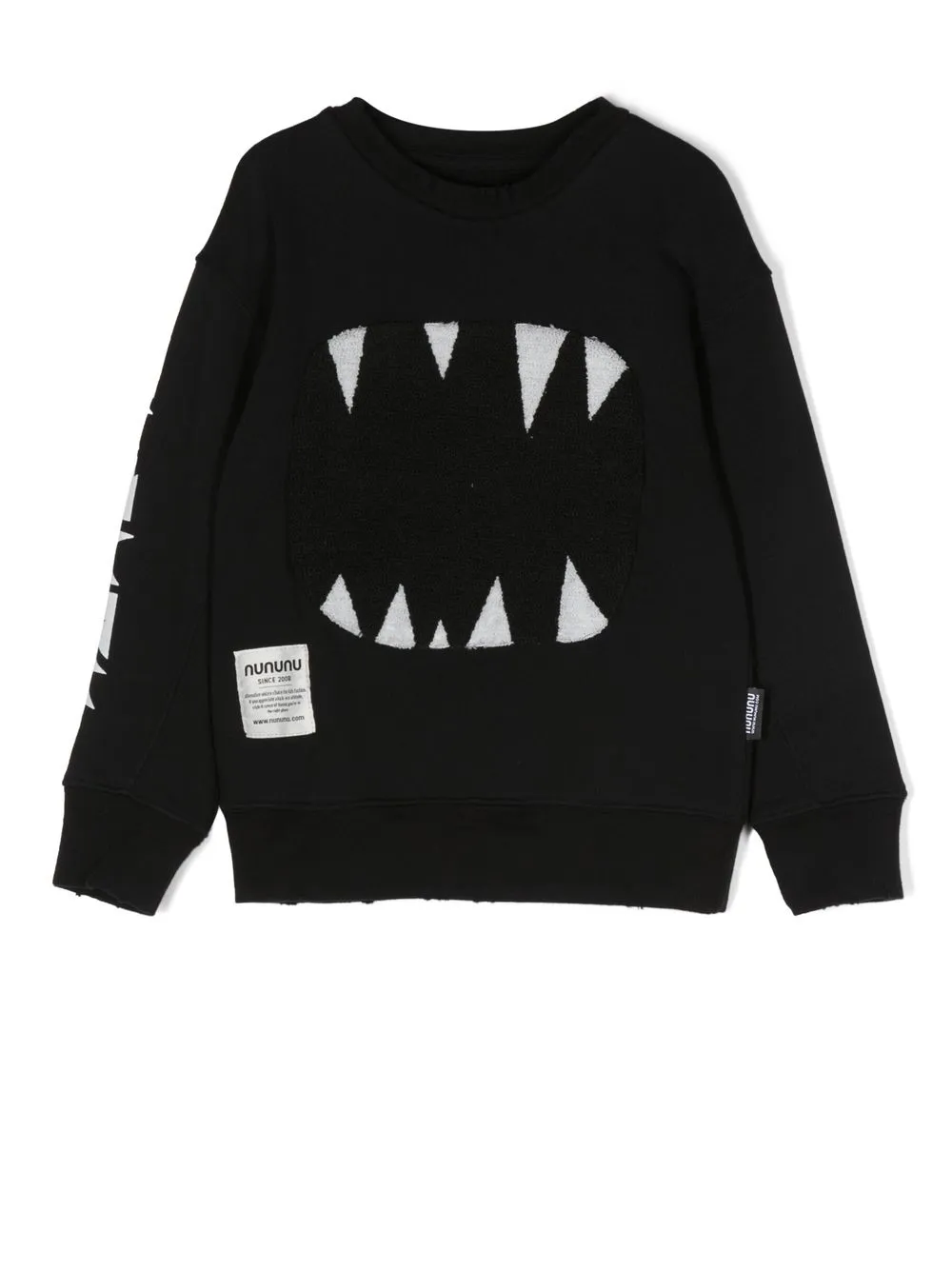 

Nununu mouth-patch crew-neck sweatshirt - Black