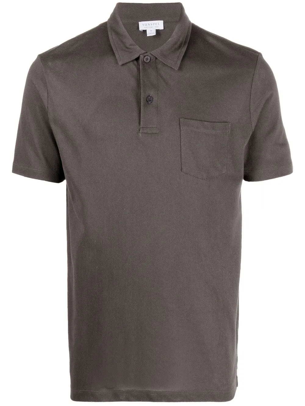 

Sunspel playera tipo polo manga corta - Gris