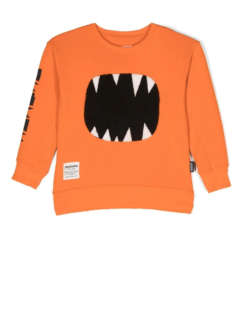 

Nununu mouth-patch crew-neck sweatshirt - Orange