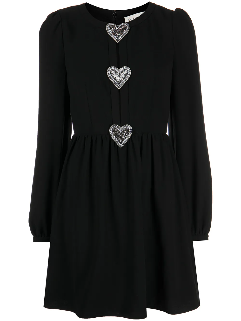 

Saloni Camille heart-embellished mini dress - Black