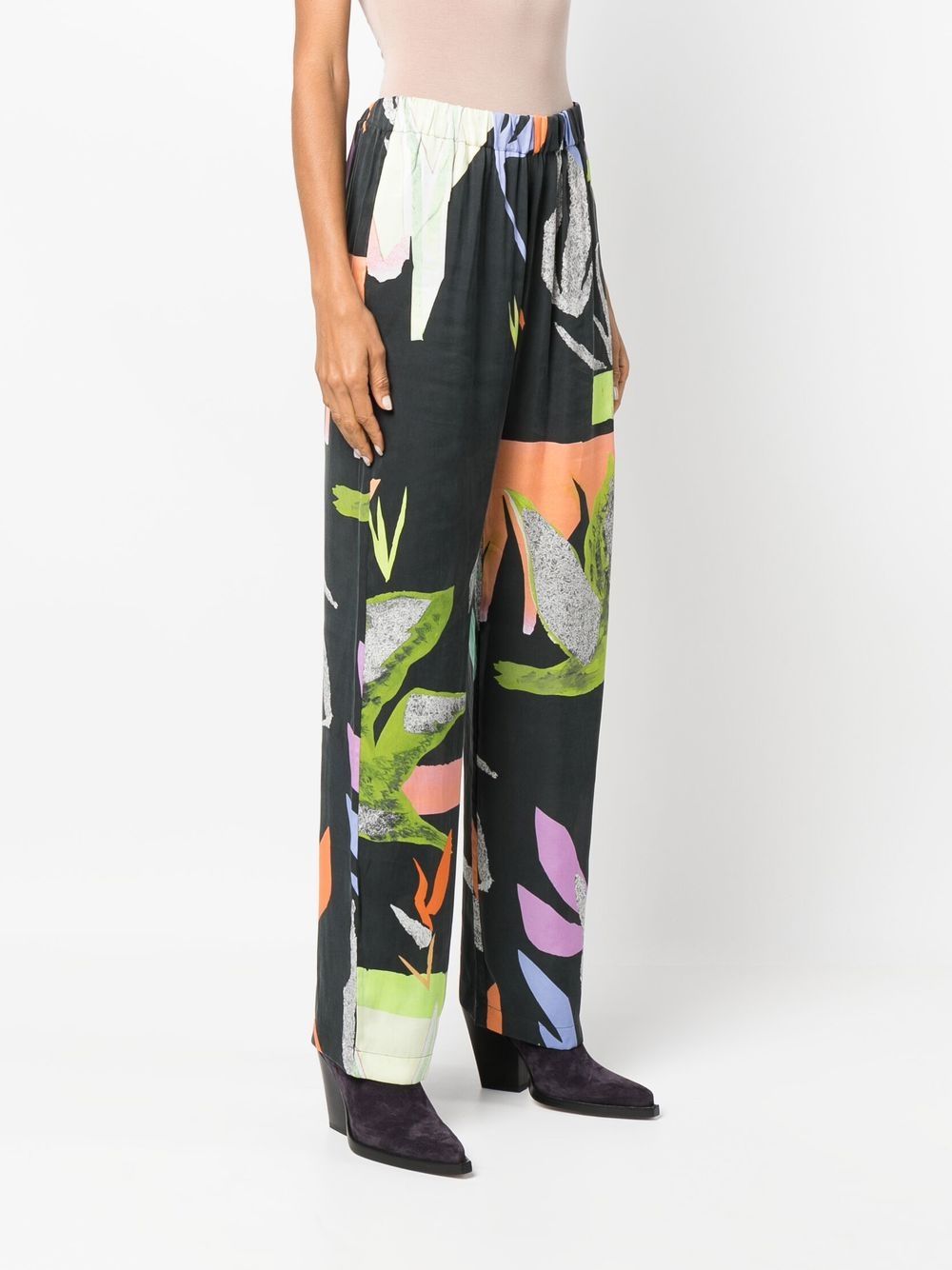 Stine Goya abstract-print wide-leg Trousers - Farfetch