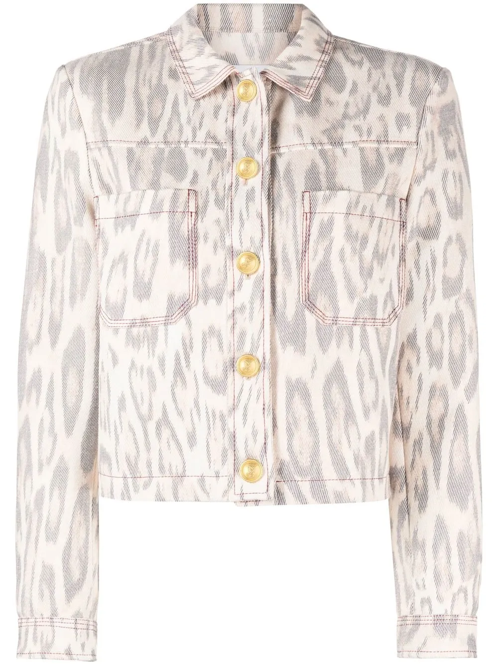 

Giambattista Valli animal-print single-breasted jacket - Brown