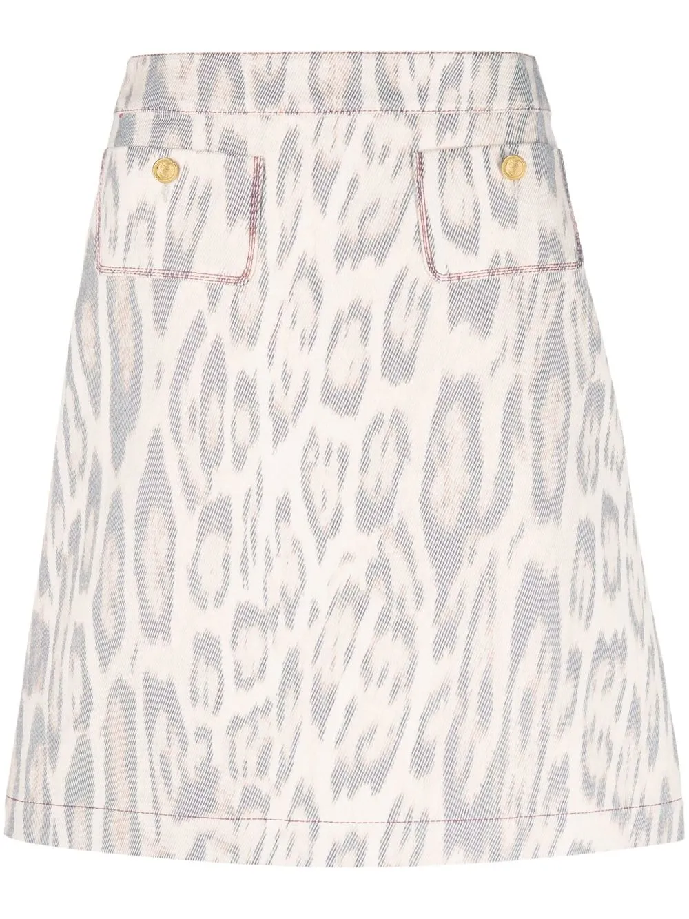 

Giambattista Valli high-waisted leopard pattern skirt - Neutrals