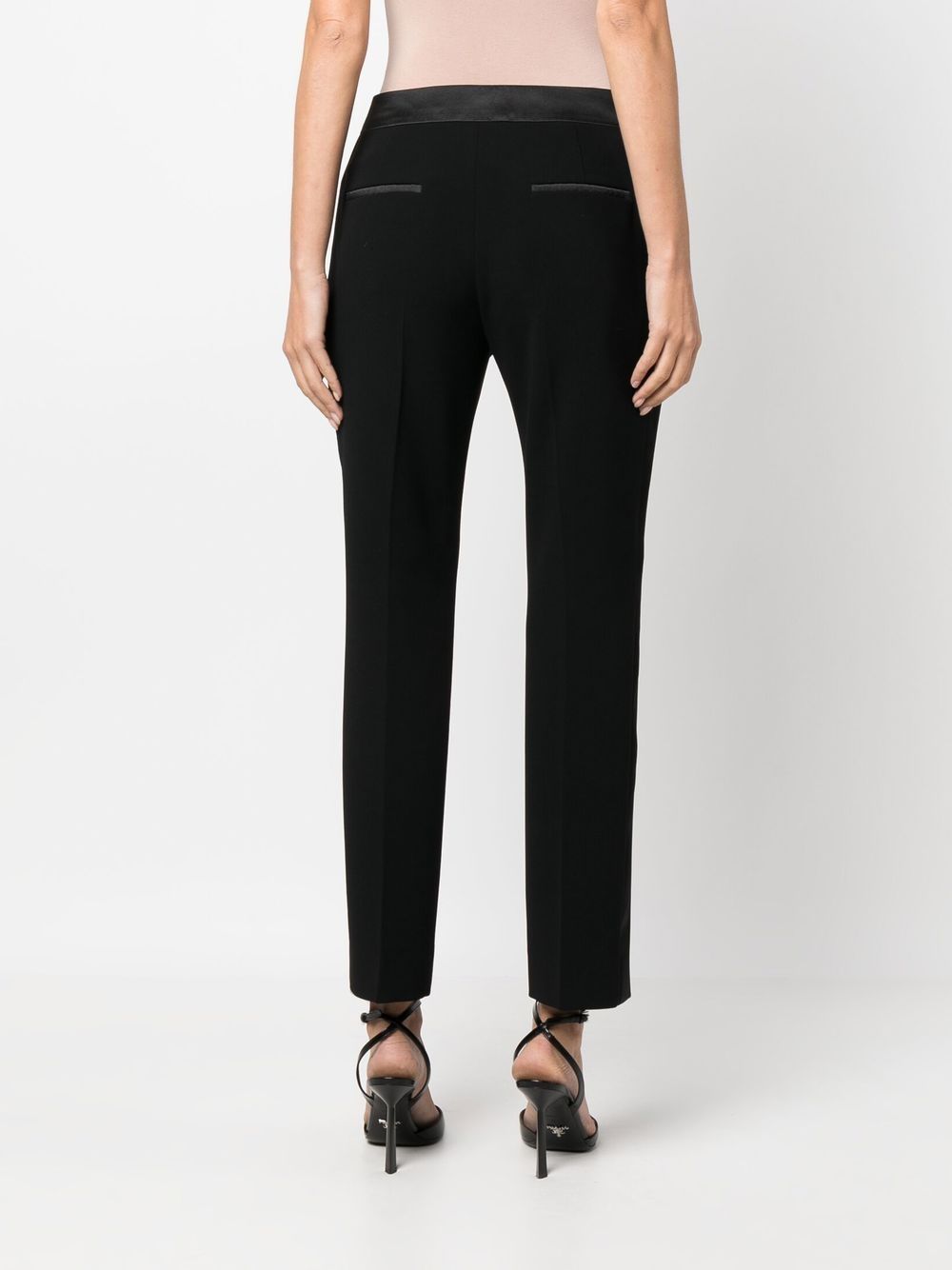 Max Mara satin-trim slim-cut trousers Women