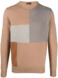 Colombo colour-block cashmere jumper - Brown