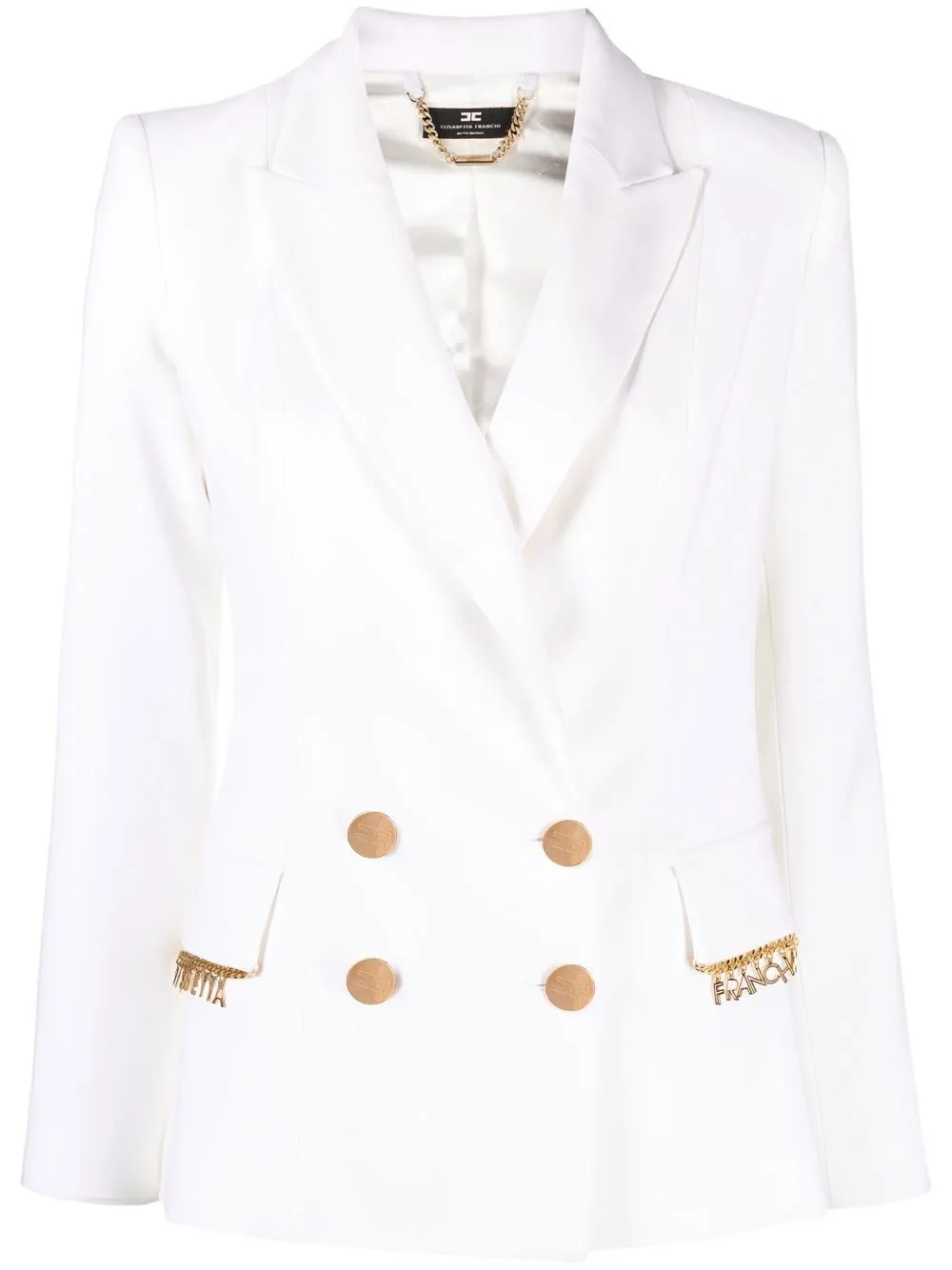 

Elisabetta Franchi blazer con doble botonadura - Neutro