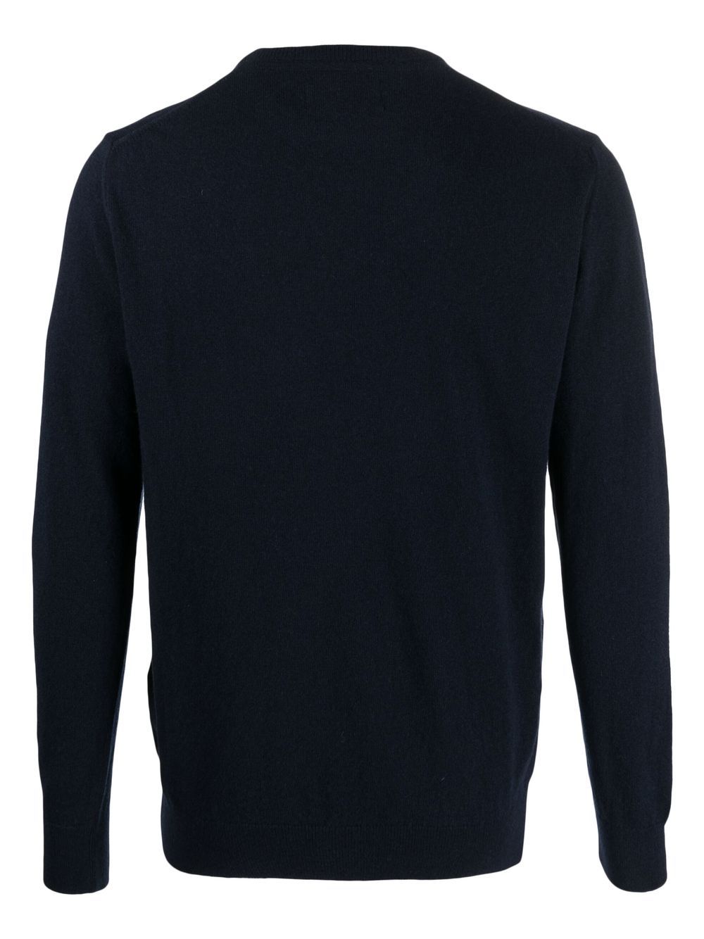 Shop Barbour Logo-embroidered Wool Sweater In Blue